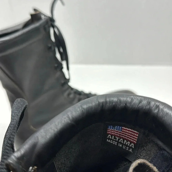 Altama Speedlace Combat Boots Leather Made in the USA Vintage Black Men\'s Size 8 main image 6